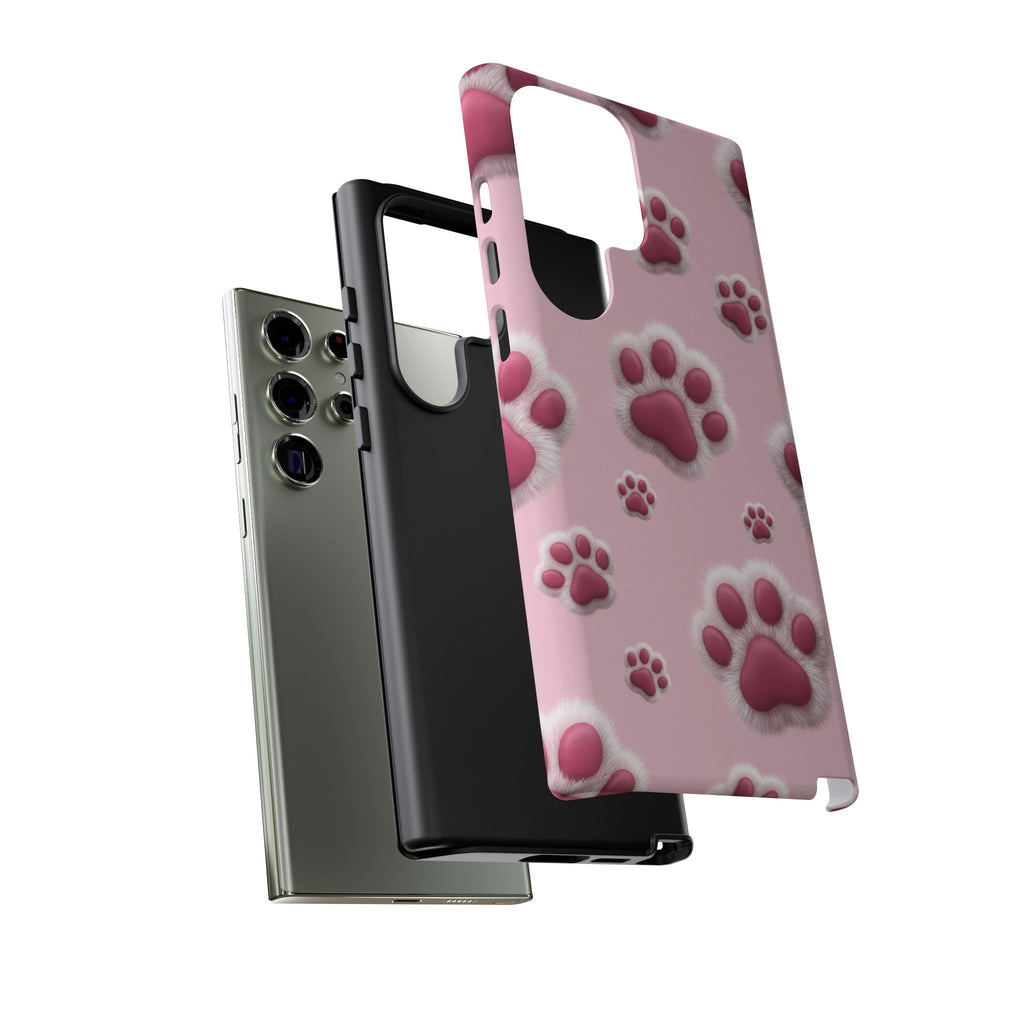 iphone & Samsung - Pink Paws Tough Phone Case — Cute Protective iPhone Cover