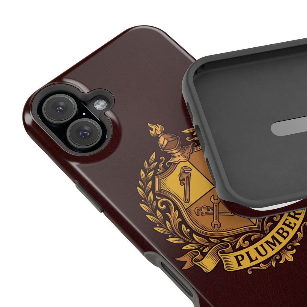 Plumber Crest Phone Case — Heraldic Shield Wireless Charging Cover