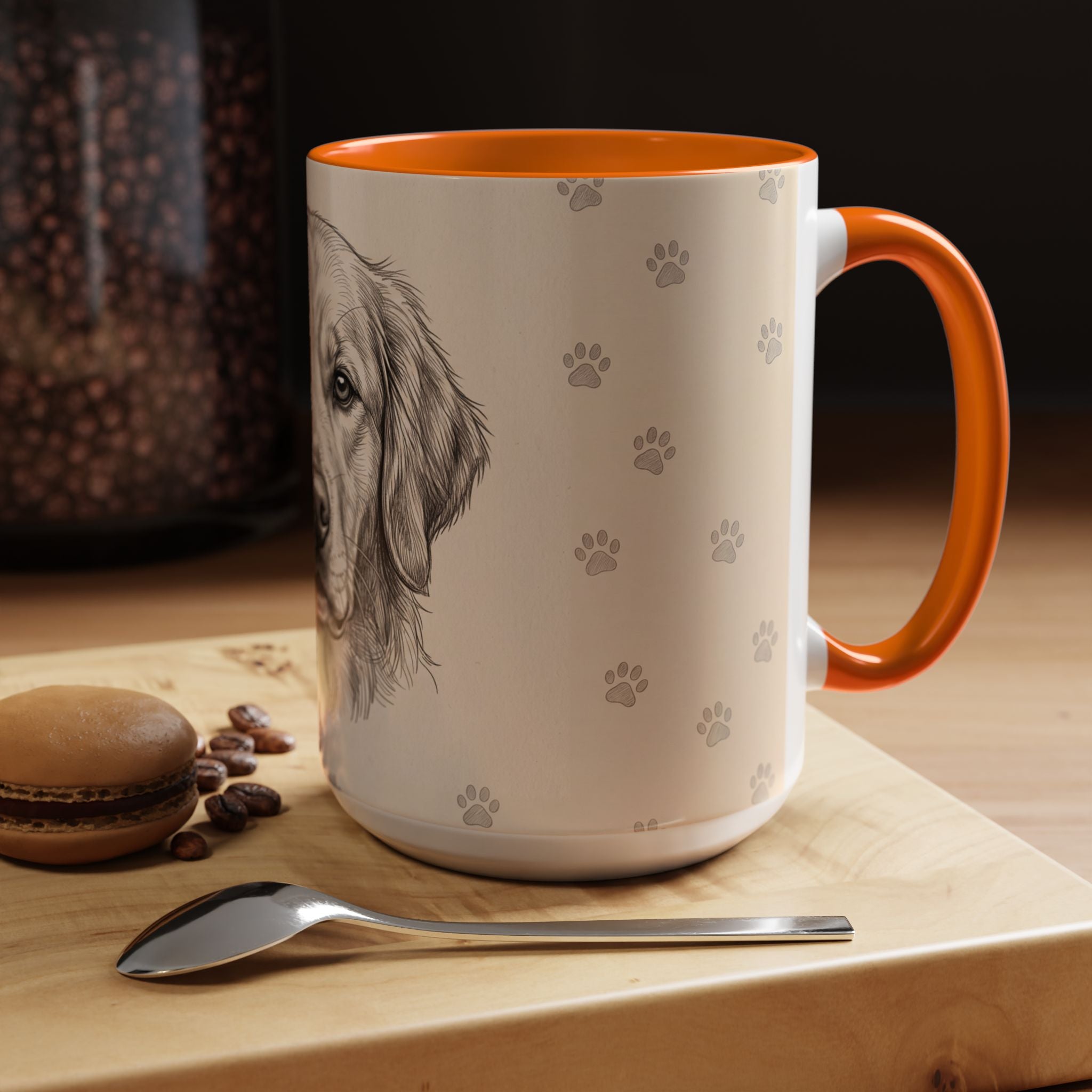 Golden Retriever Sketch Mug | Golden Retriever Lover Gift | Pencil Art Dog Coffee Mug