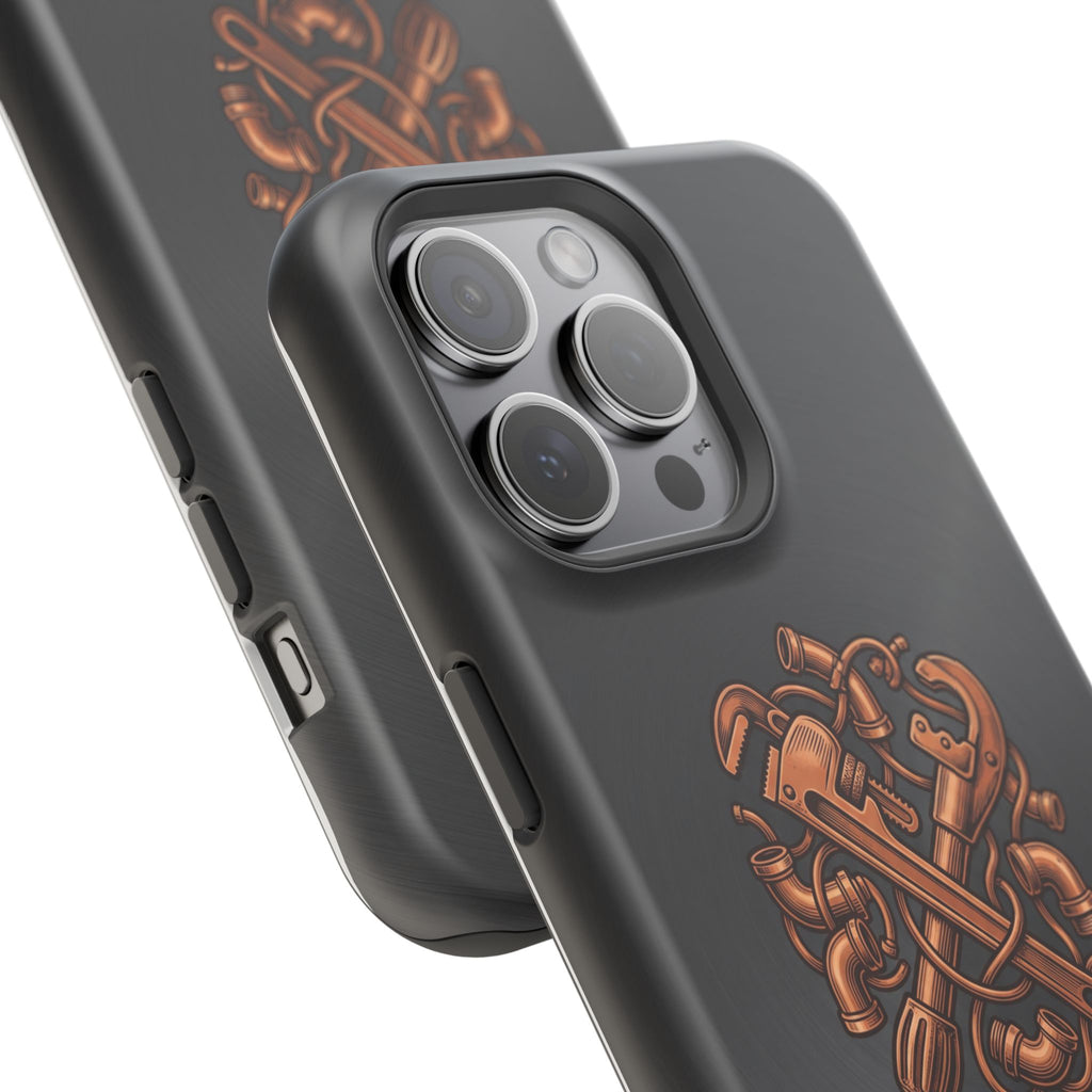 Crafted to Last Phone Case — Crossed Wrenches Wireless Charging Cover