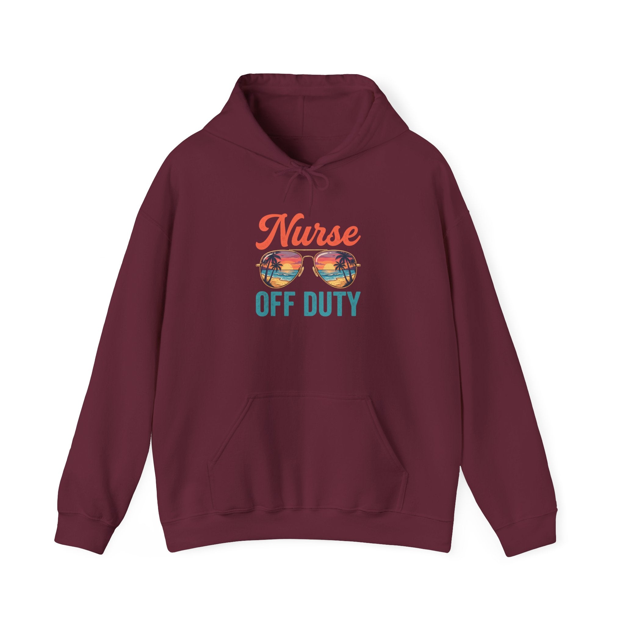 Nurse Off Duty Hoodie — Beach Vacation Nurse Graphic Pullover