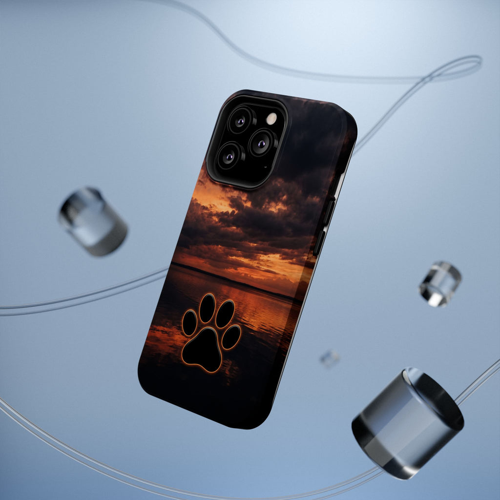 Paw Sunset Magnetic Impact-Resistant Phone Case for iPhone and Samsung Galaxy series