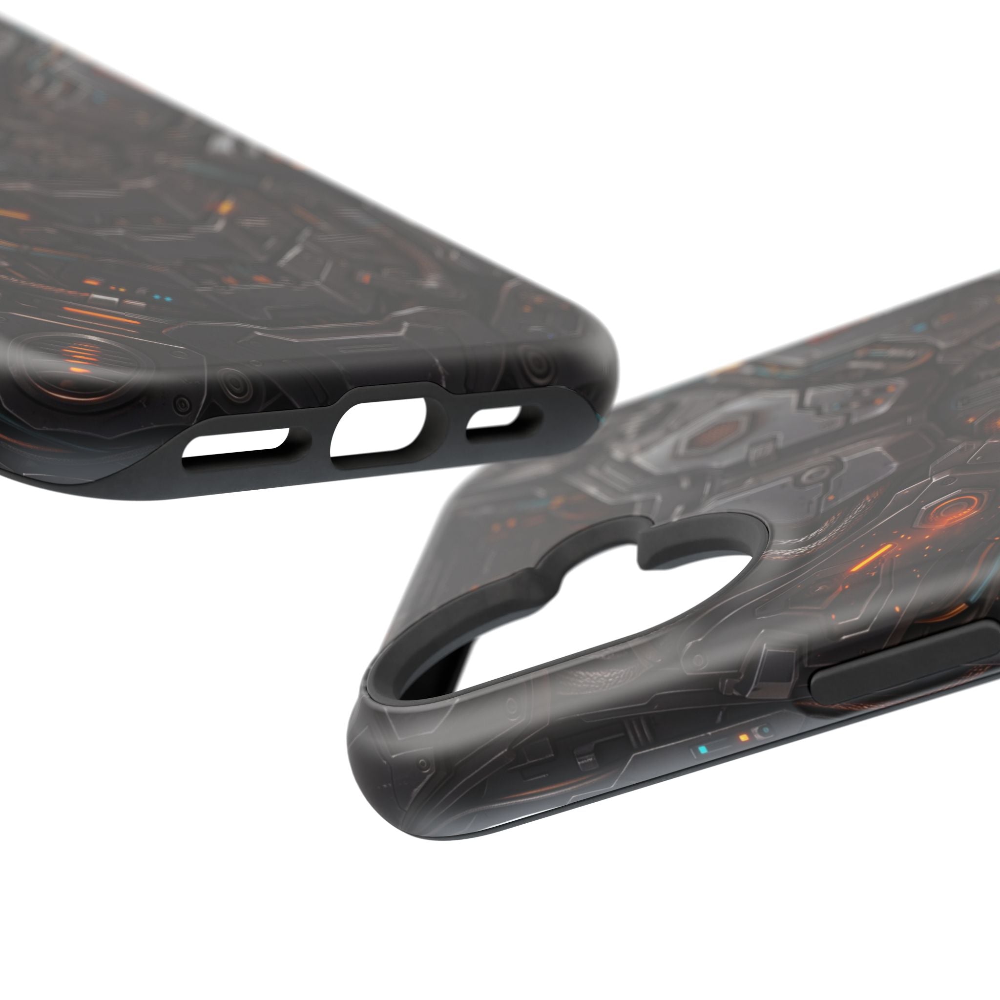 Mech Armor Phone Case — Industrial Circuit Wireless Charging Cover
