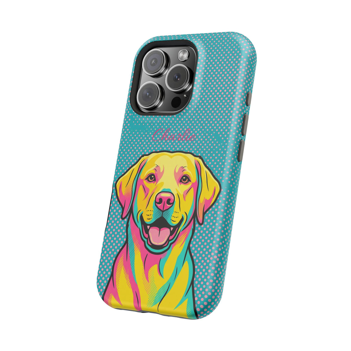 Personalized Pop Art Labrador Phone Case — Tough Magnetic Case with Wireless Charging