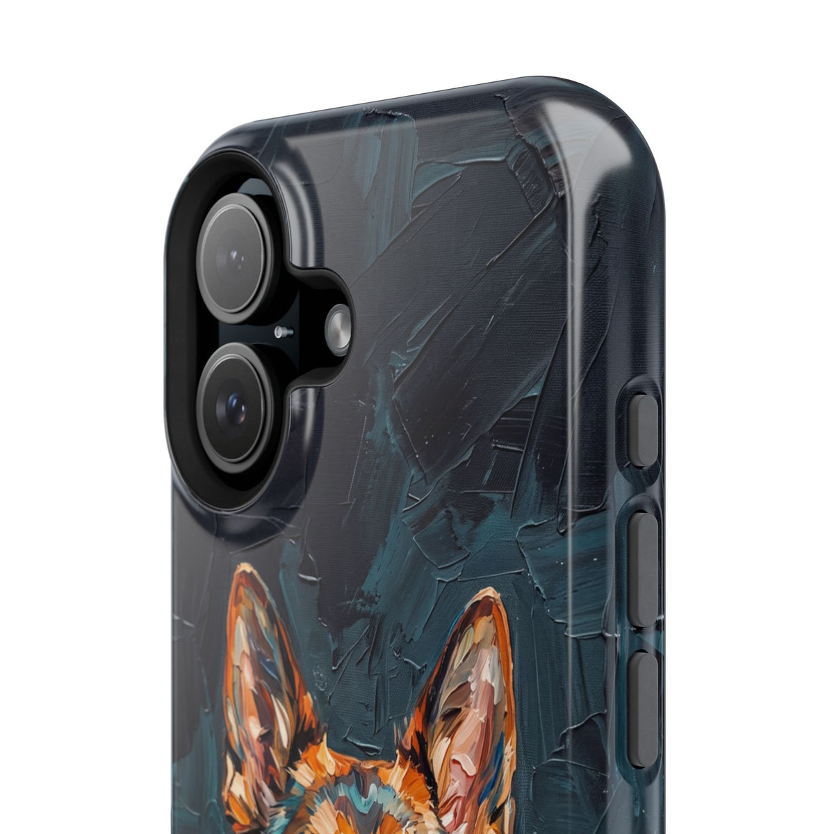 German Shepherd Phone Case | Palette Knife Painting Art — Tough Magnetic Case with Wireless Charging