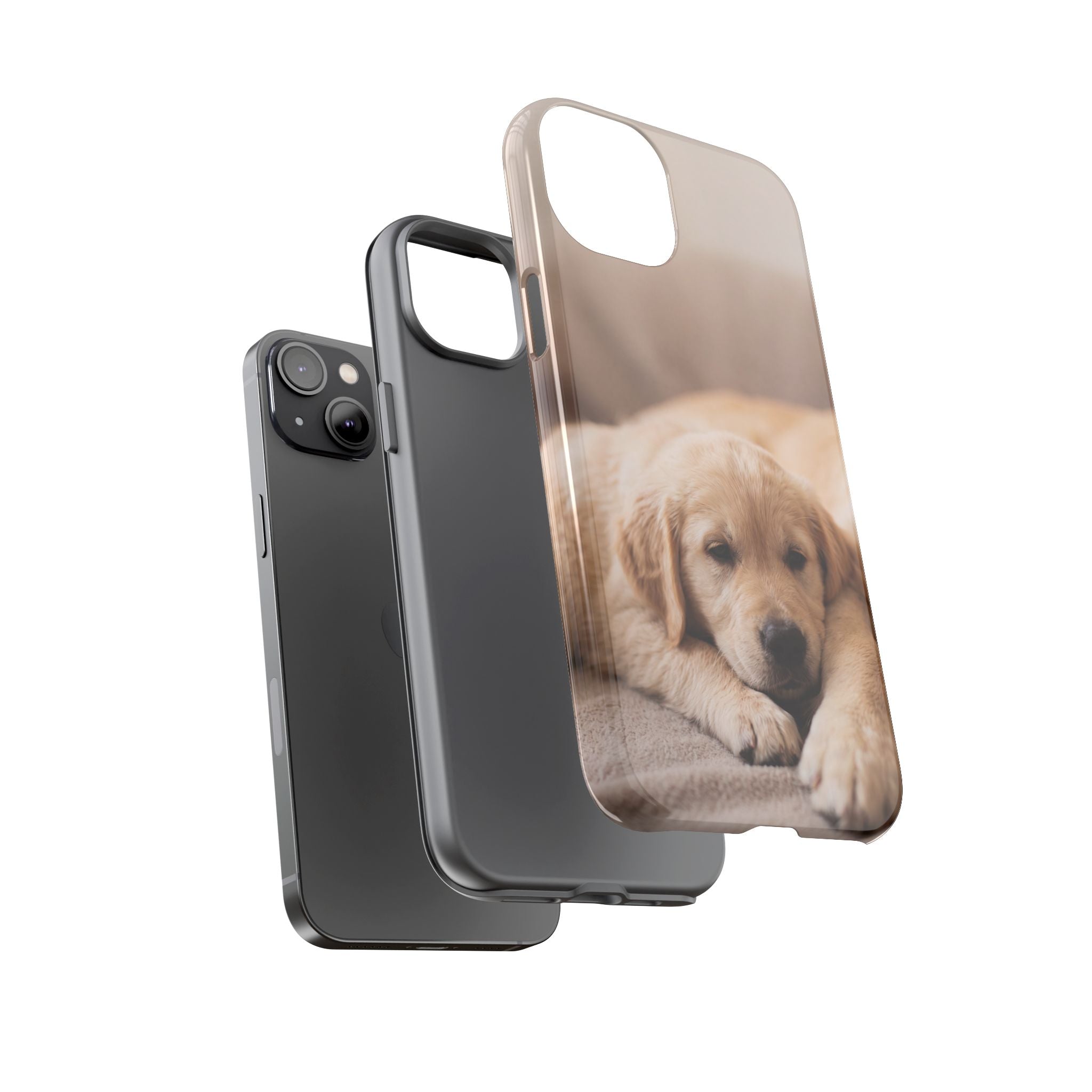 Sleepy Golden Retriever Puppy Phone Case | Cozy Cuddly Puppy Portrait | Samsung & iPhone