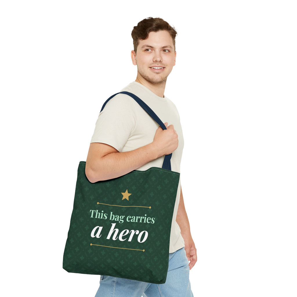 This Bag Carries a Hero Tote | Nurse Gift Tote Bag | Essential Worker Appreciation Gift | Premium Polyester Carry-All