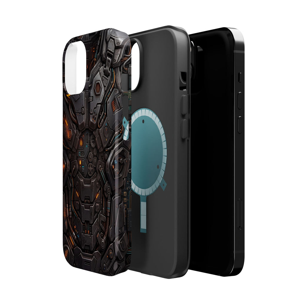 Mech Armor Phone Case — Industrial Circuit Wireless Charging Cover