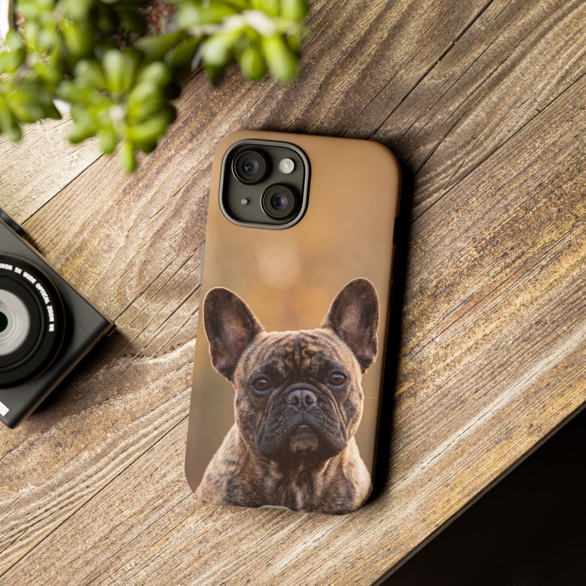 French Bulldog Portrait Phone Case | Realistic Brindle Frenchie Photo Case | iPhone & Samsung