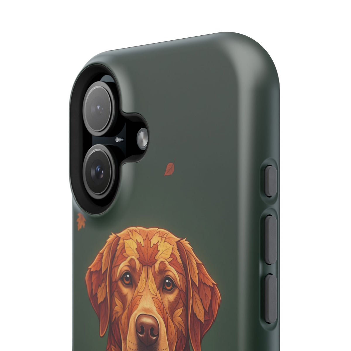 Autumn Leaves Labrador Phone Case — Tough Magnetic Case with Wireless Charging