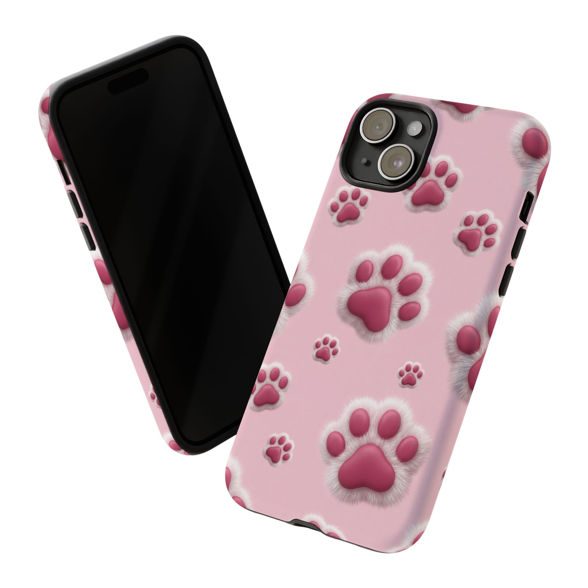iphone & Samsung - Pink Paws Tough Phone Case — Cute Protective iPhone Cover