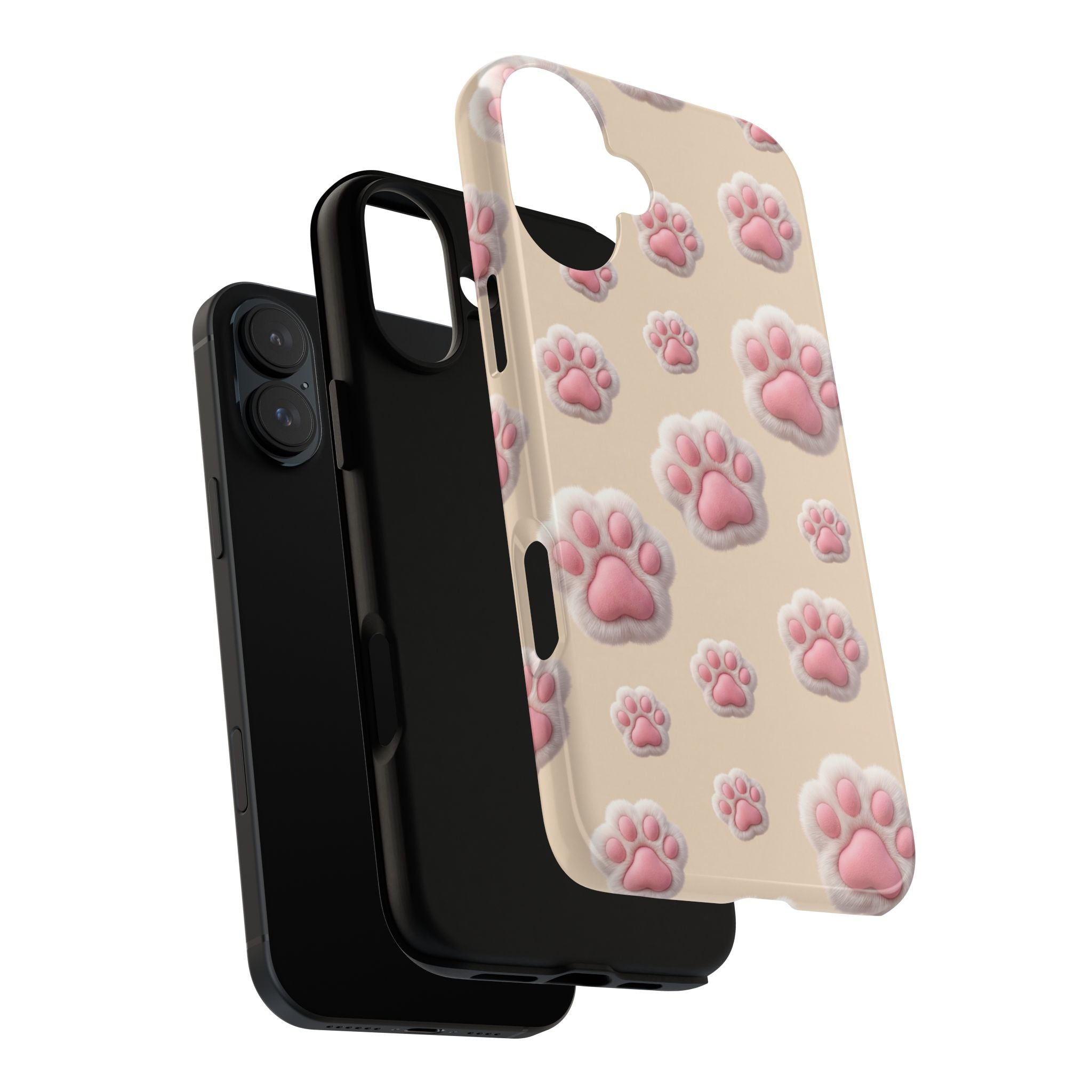 Golden Retriever Paw Print Phone Case | Cute Pink Paw Pattern for Dog Lovers | iPhone & Samsung