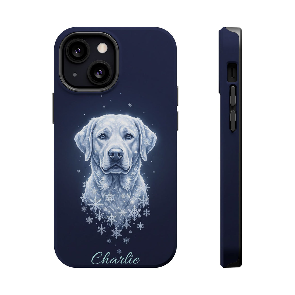 Personalized Winter Snowflake Labrador Phone Case — Tough Magnetic Case with Wireless Charging