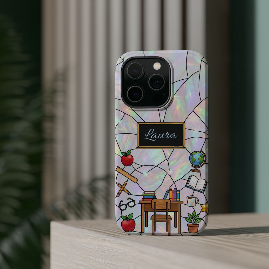 Personalized Teacher Phone Case — Impact-Resistant Wireless Charging Cover