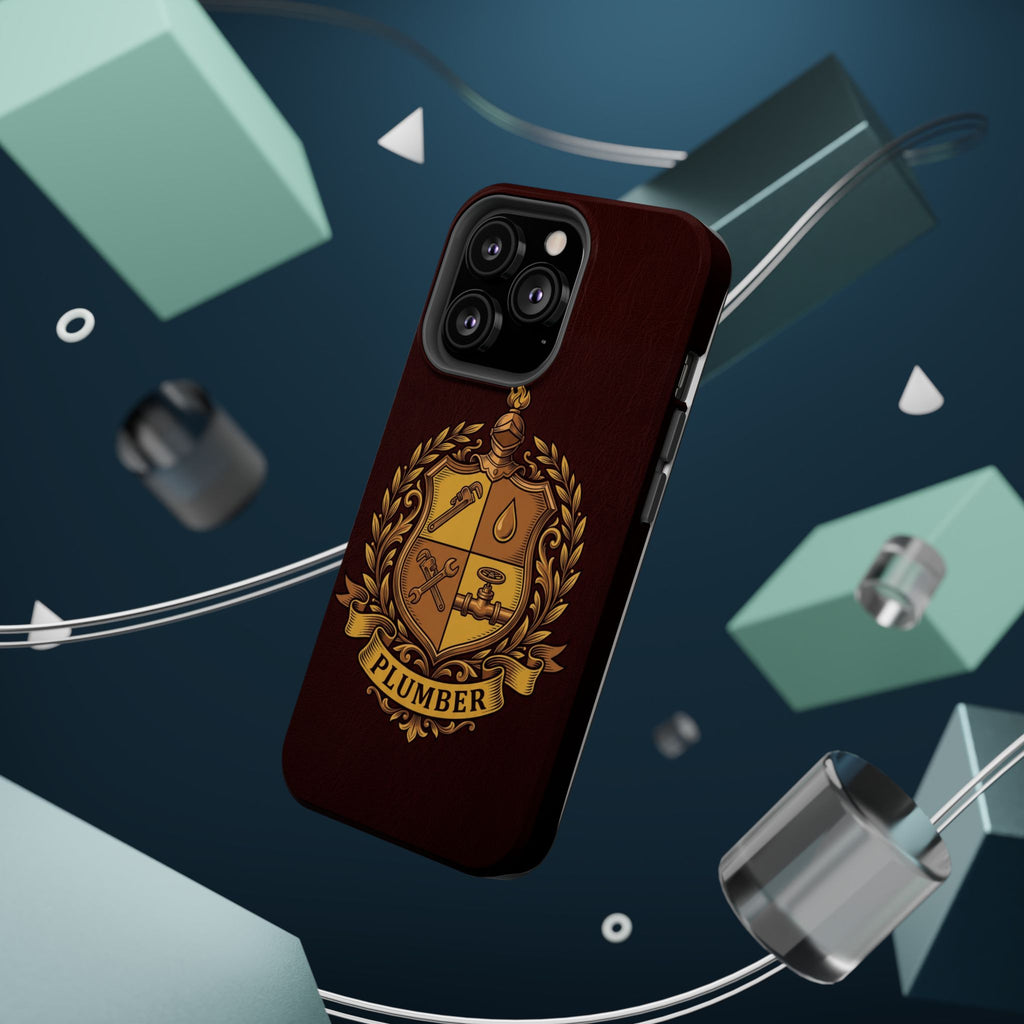 Plumber Crest Phone Case — Heraldic Shield Wireless Charging Cover