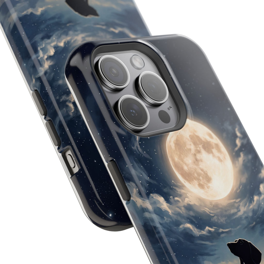Personalized Dachshund Moonlight Phone Case — Wireless Charging Cover