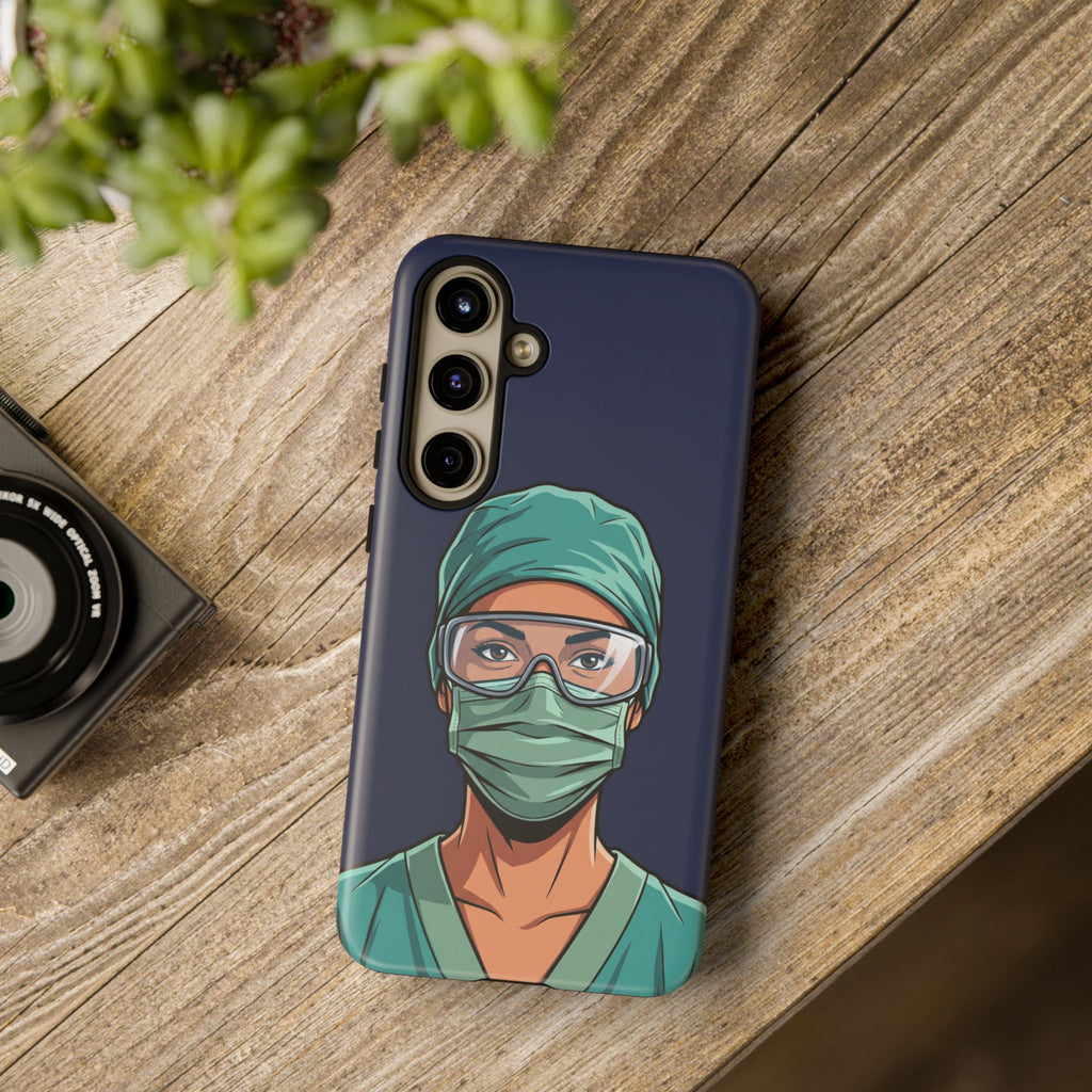 Nurse Illustrated Portrait Phone Case | iPhone & Samsung