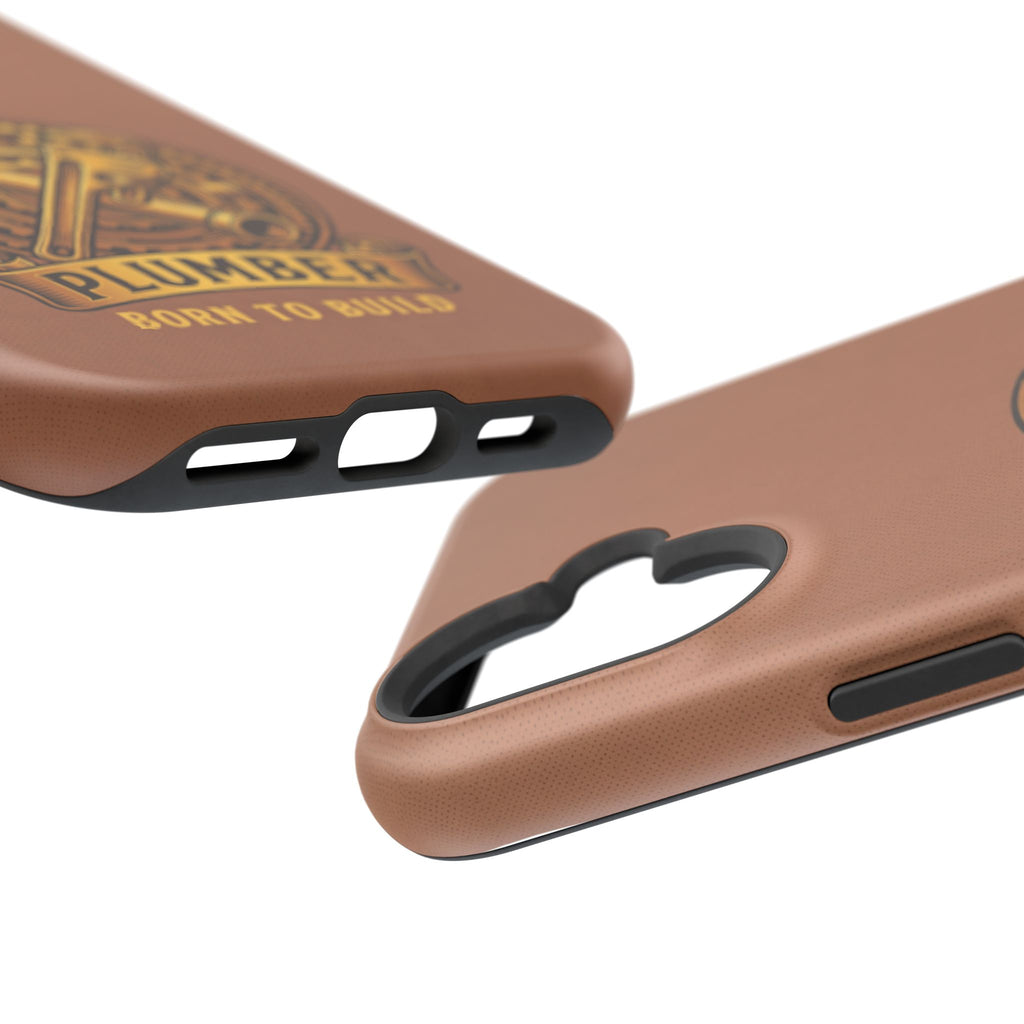 Plumber Born to Build Phone Case — Badge Wireless Charging Cover