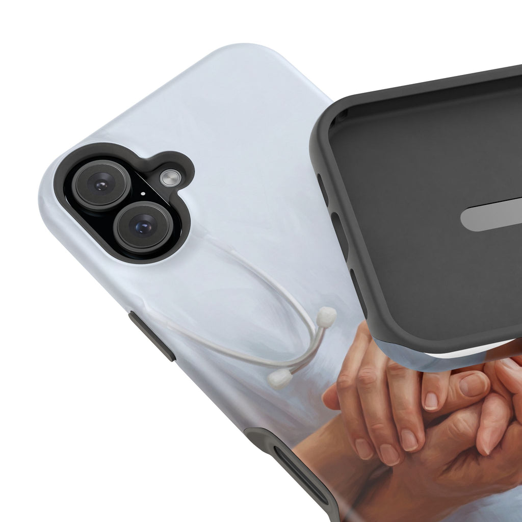 Impact-Resistant Phone Case — Caring Hands Wireless Charging Cover