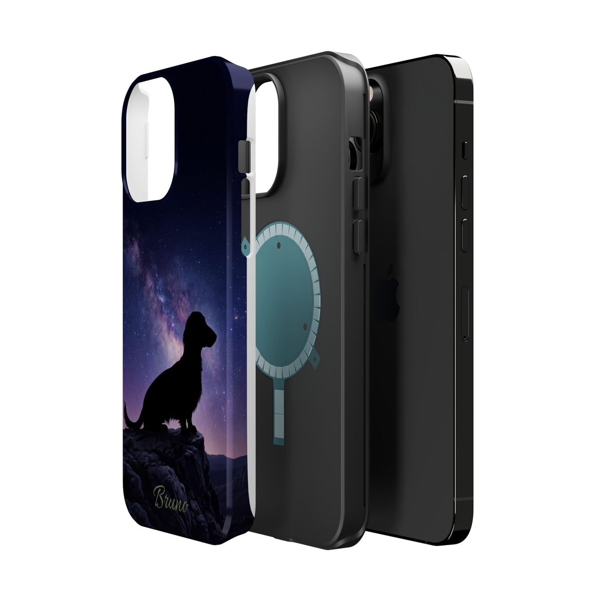 Personalized Dachshund Starry Night Phone Case — Wireless Charging Cover