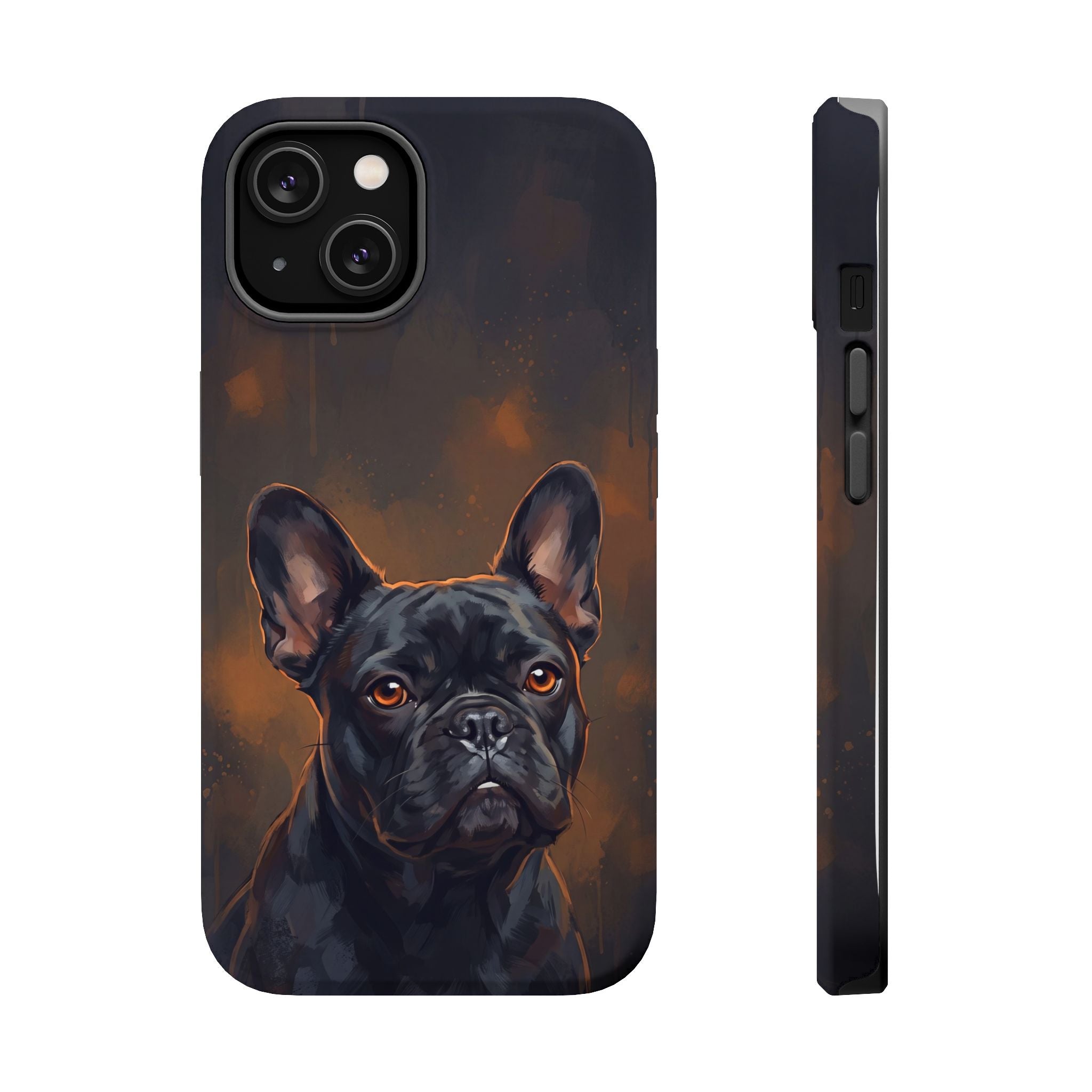 French Bulldog Portrait Phone Case — Impact-Resistant Wireless Charging Cover