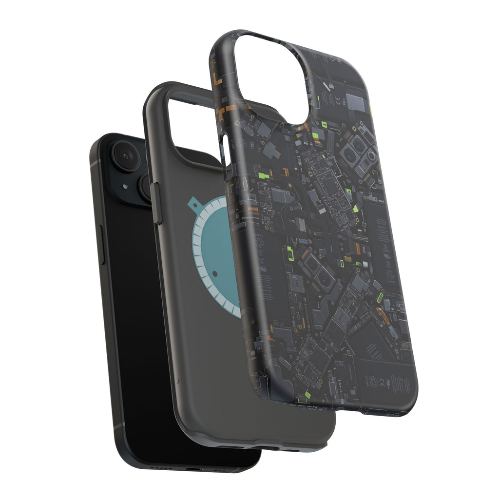 Circuit Core Phone Case — Motherboard Print Wireless Charging Cover