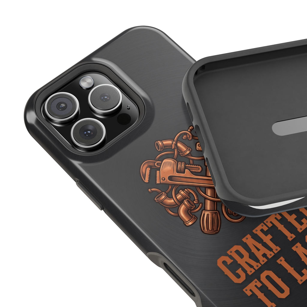 Crafted to Last Phone Case — Crossed Wrenches Wireless Charging Cover