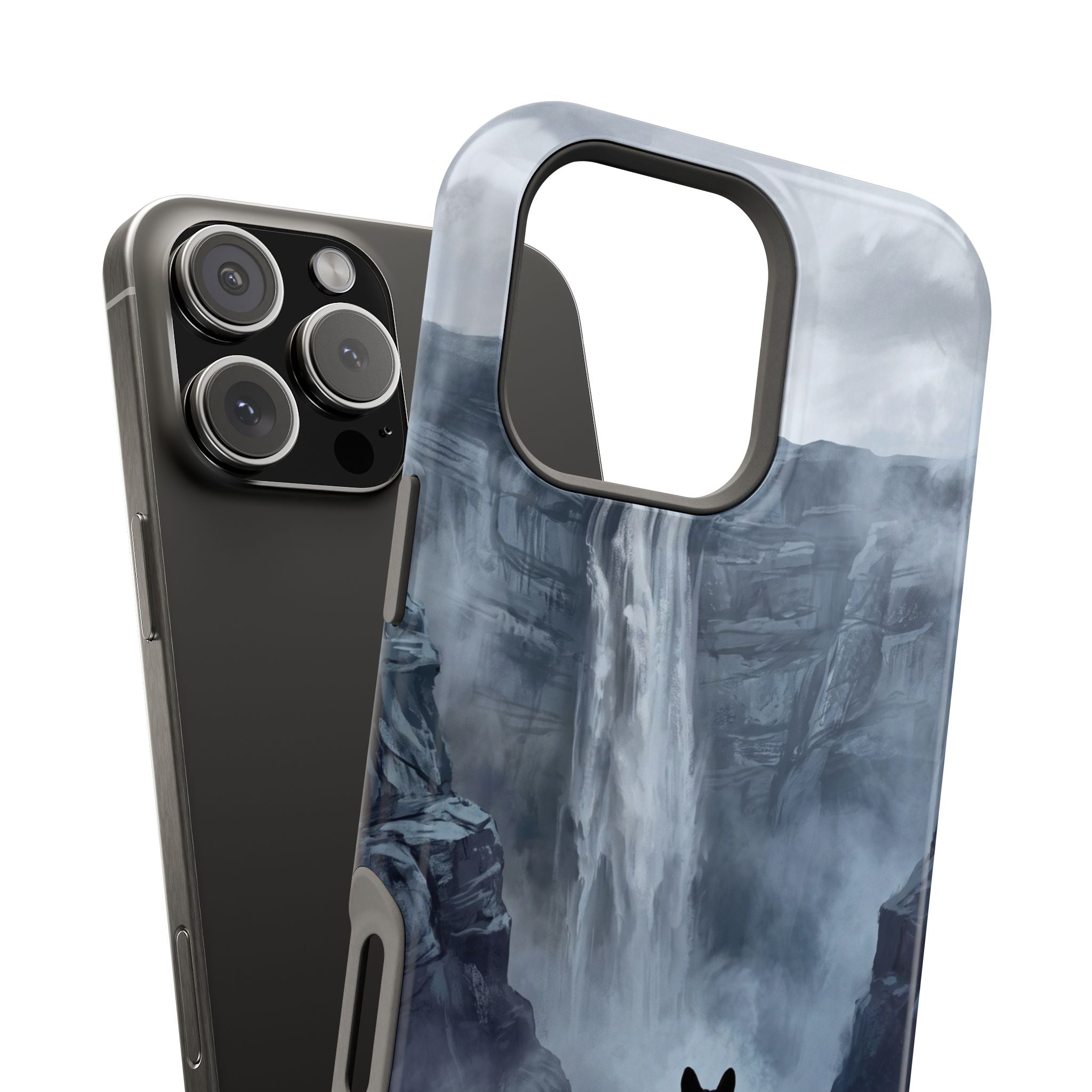 Personalized French Bulldog Misty Waterfall Phone Case — Wireless Charging Cover