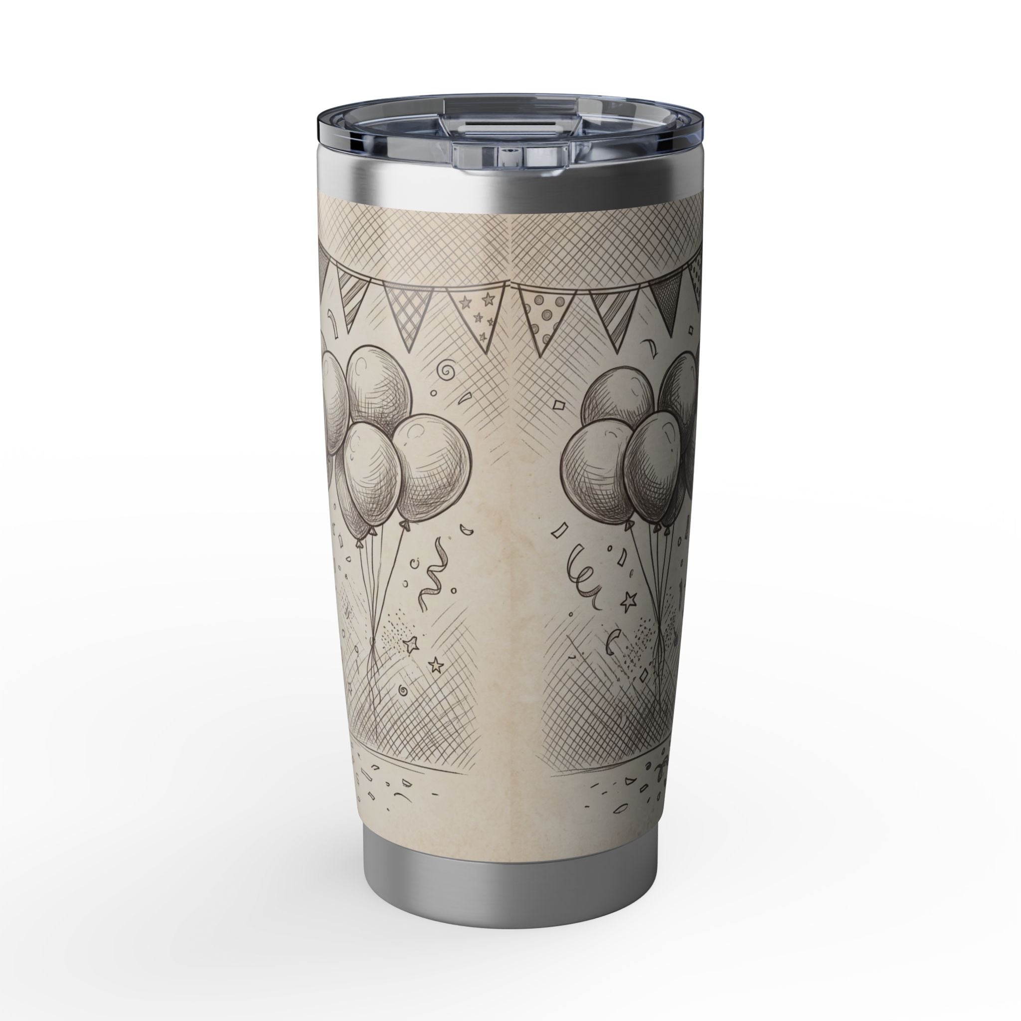 Birthday Dachshund Stainless Tumbler — 20 oz Personalized Travel Mug with Party Design