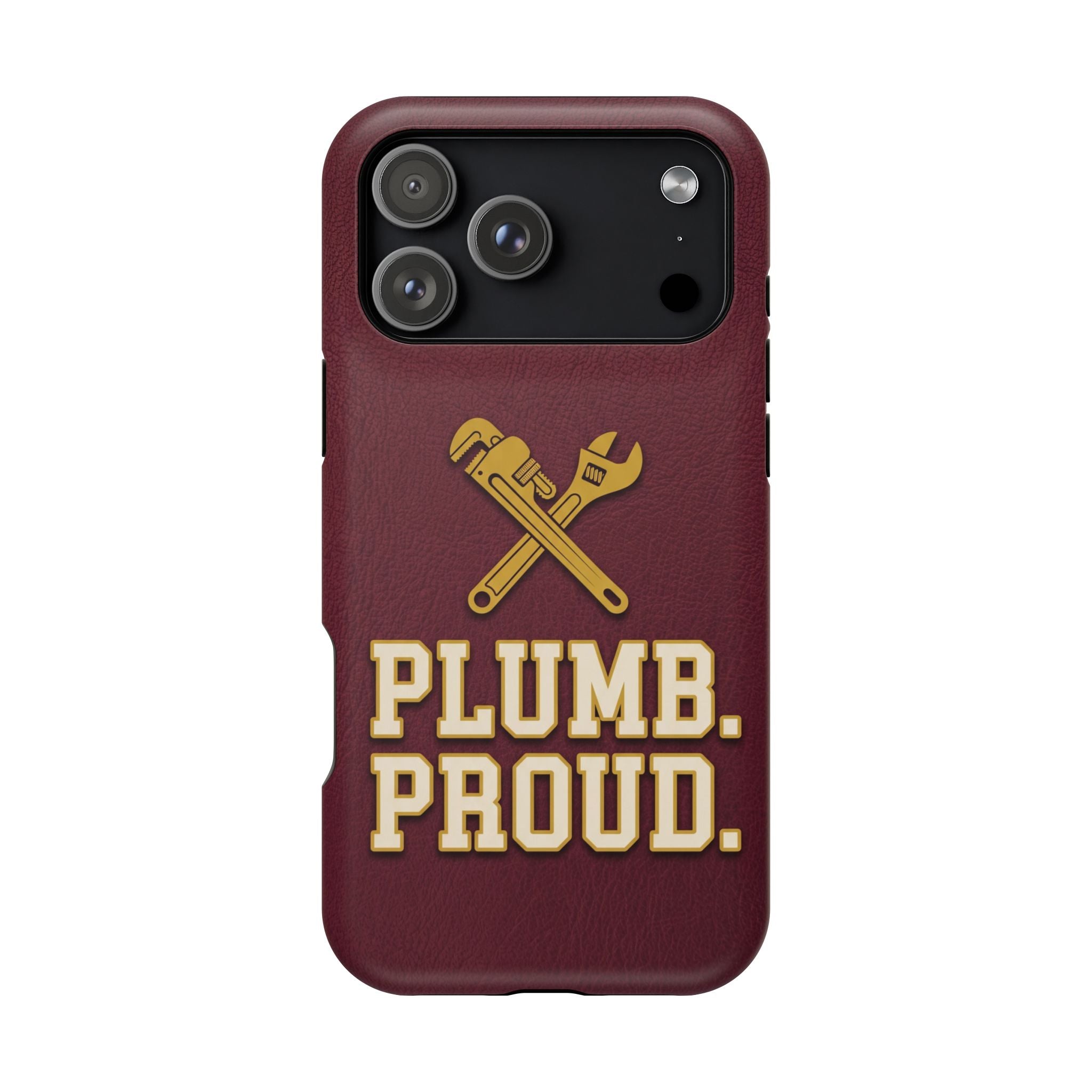 Plumb. Proud. Phone Case — Crossed Wrenches Wireless Charging Cover