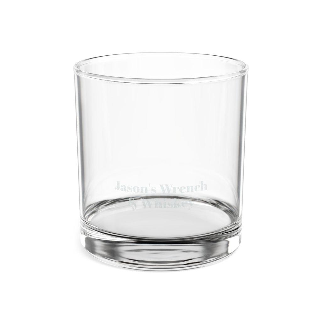 Personalized Wrench & Whiskey Glass 10.5oz — Engraved Plumber Gift Rocks Tumbler