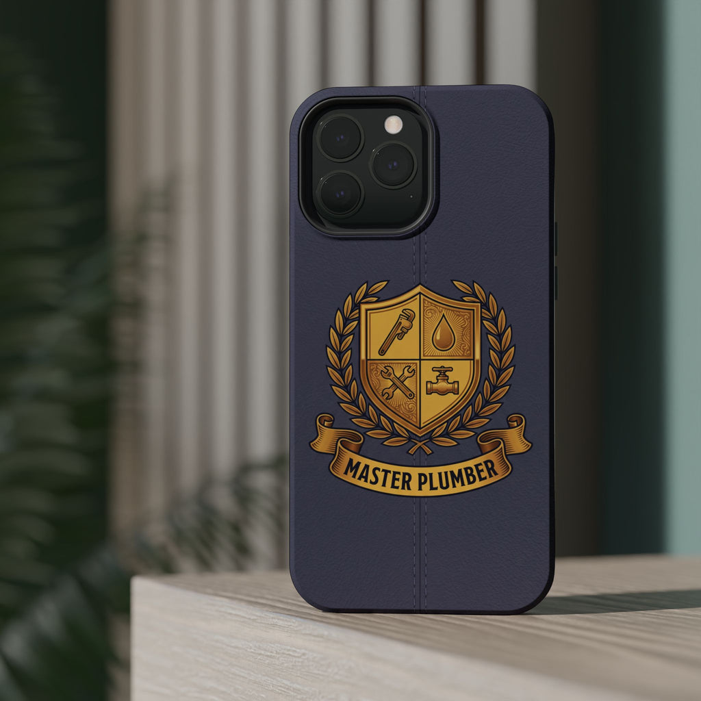 Master Plumber Crest Phone Case — Heraldic Shield Wireless Charging Cover