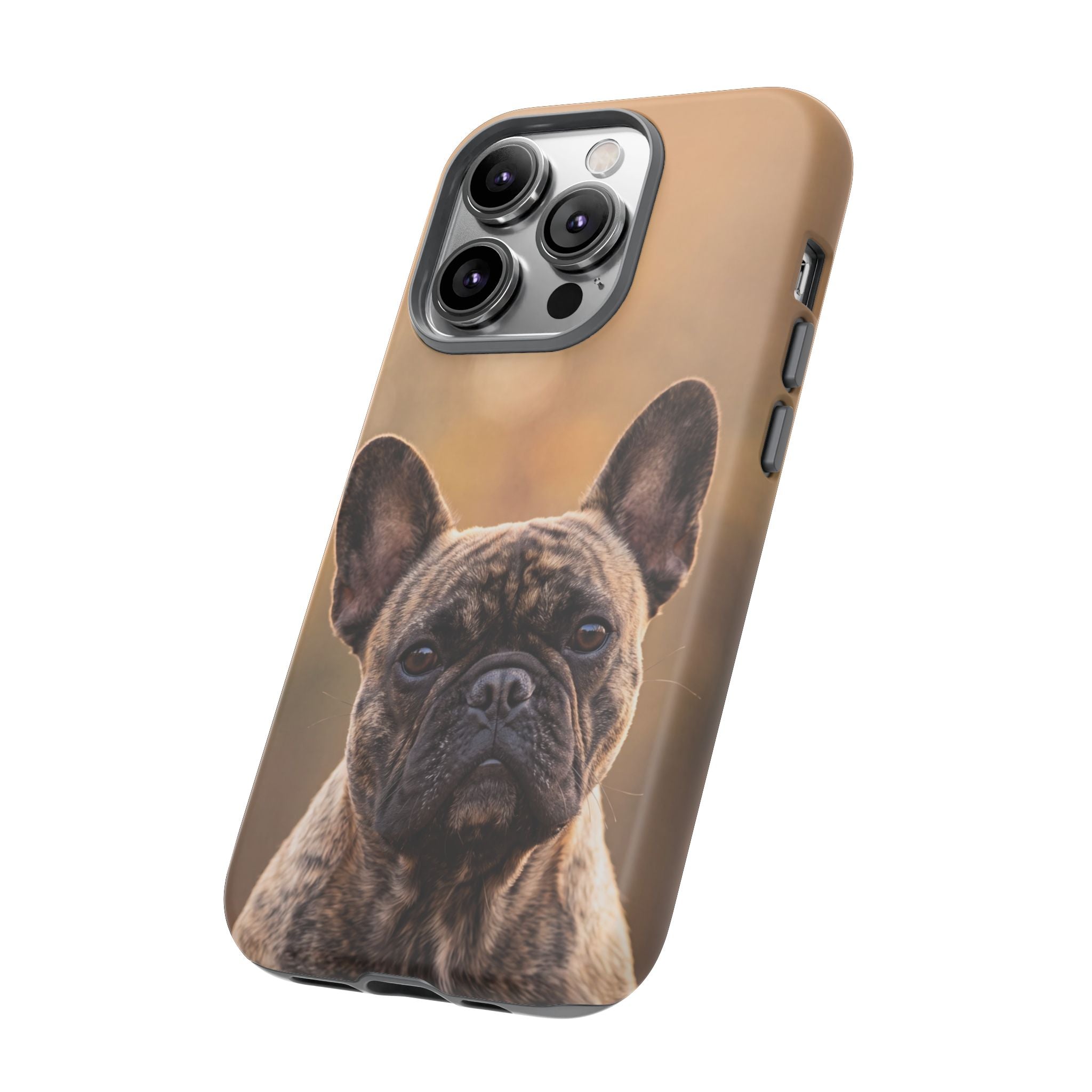 French Bulldog Portrait Phone Case | Realistic Brindle Frenchie Photo Case | iPhone & Samsung