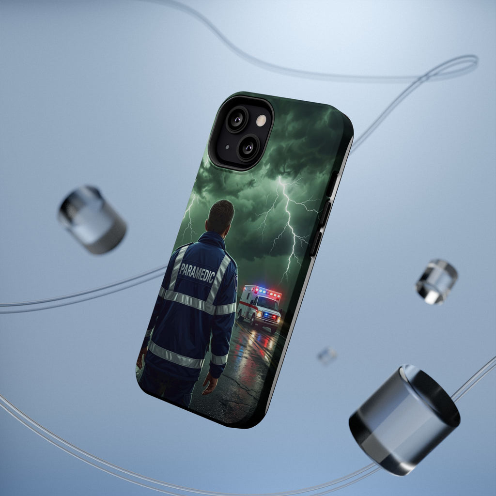 Paramedic Green Storm Phone Case — Magnetic Wireless Charging Cover
