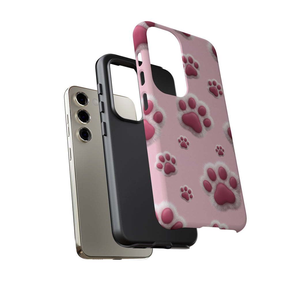 iphone & Samsung - Pink Paws Tough Phone Case — Cute Protective iPhone Cover
