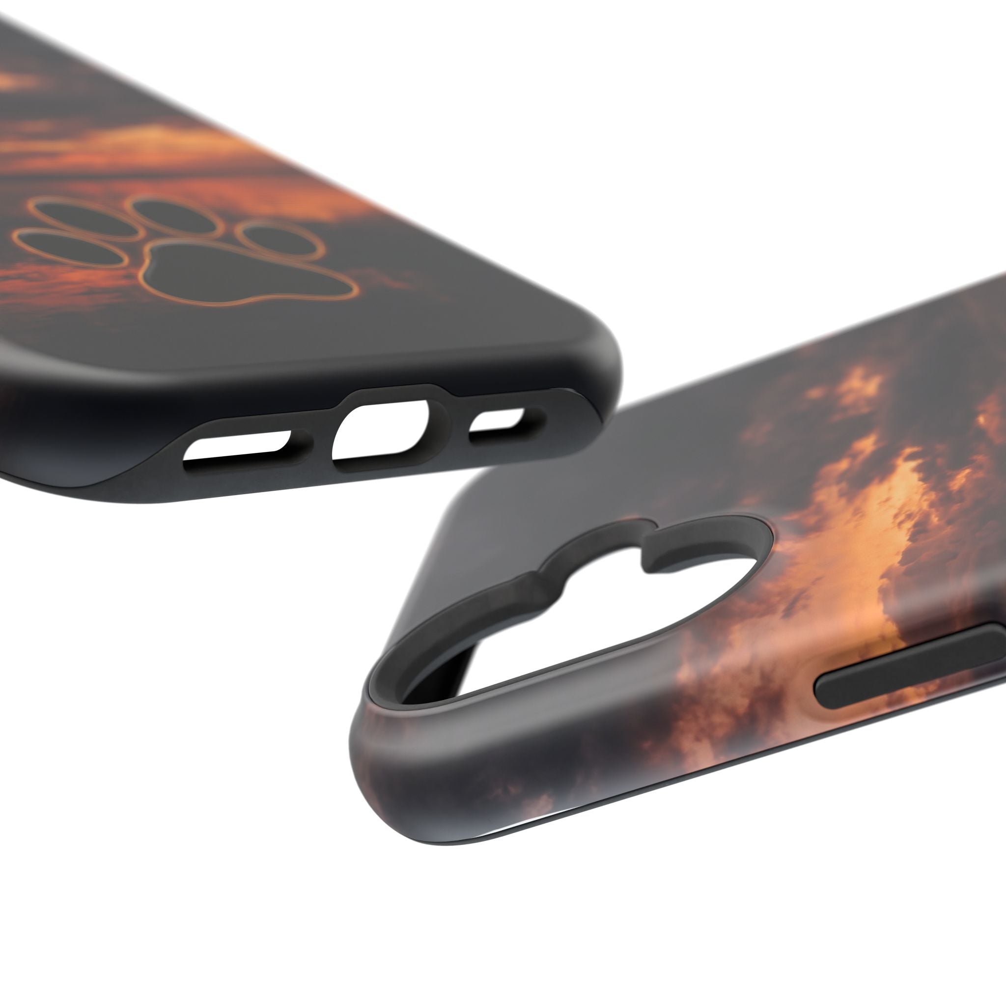 Paw Sunset Magnetic Impact-Resistant Phone Case for iPhone and Samsung Galaxy series