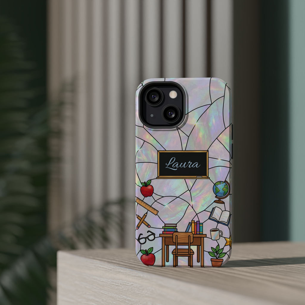 Personalized Teacher Phone Case — Impact-Resistant Wireless Charging Cover