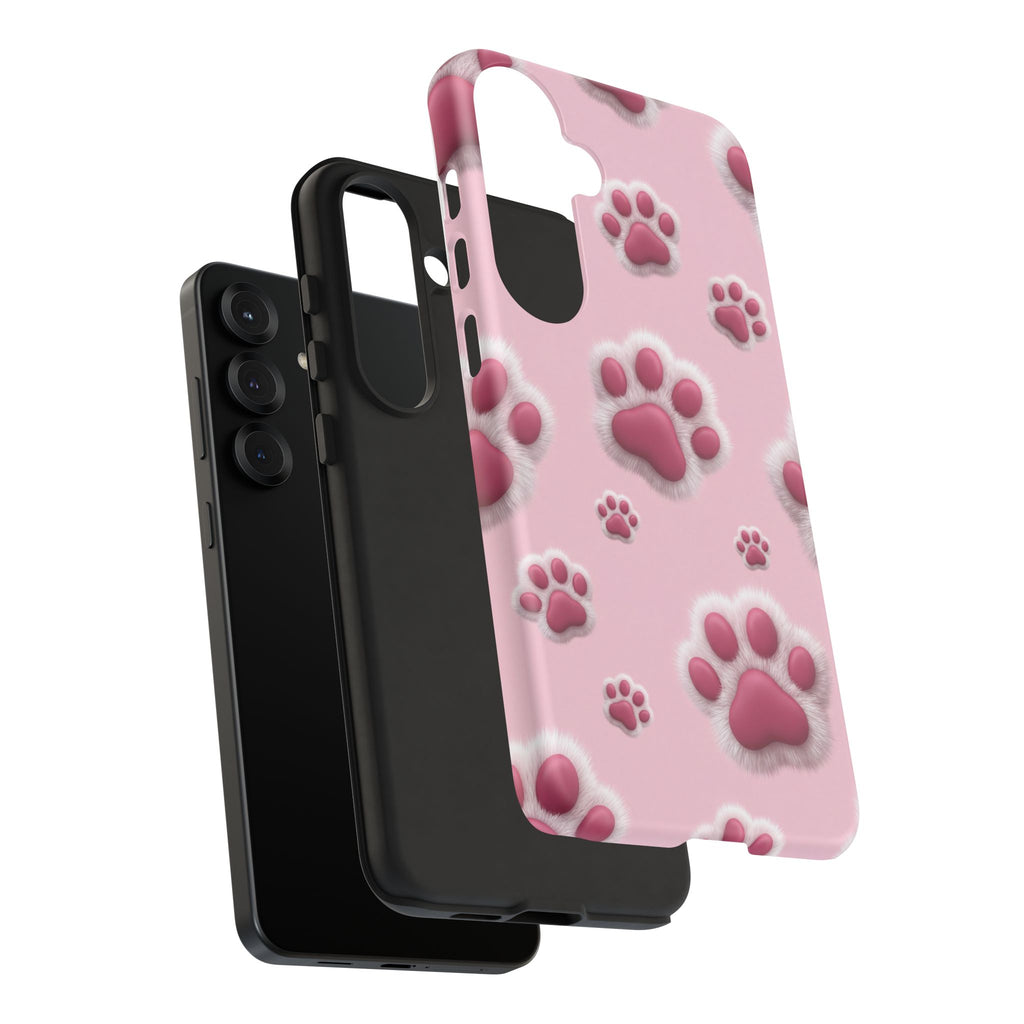 iphone & Samsung - Pink Paws Tough Phone Case — Cute Protective iPhone Cover