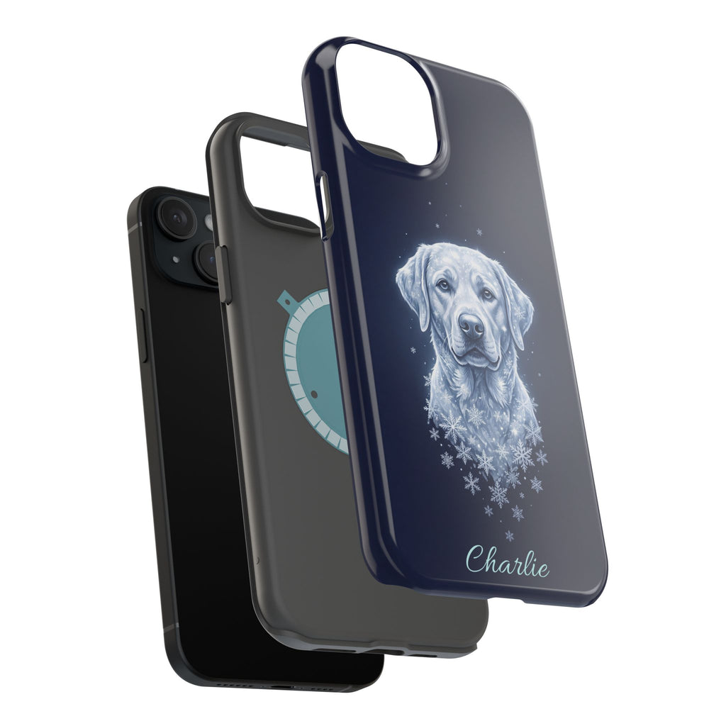 Personalized Winter Snowflake Labrador Phone Case — Tough Magnetic Case with Wireless Charging