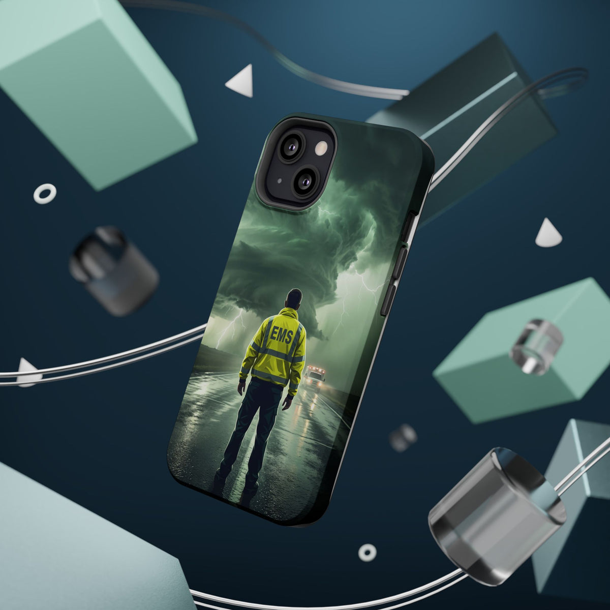 EMS Green Storm Phone Case — Magnetic Wireless Charging Cover