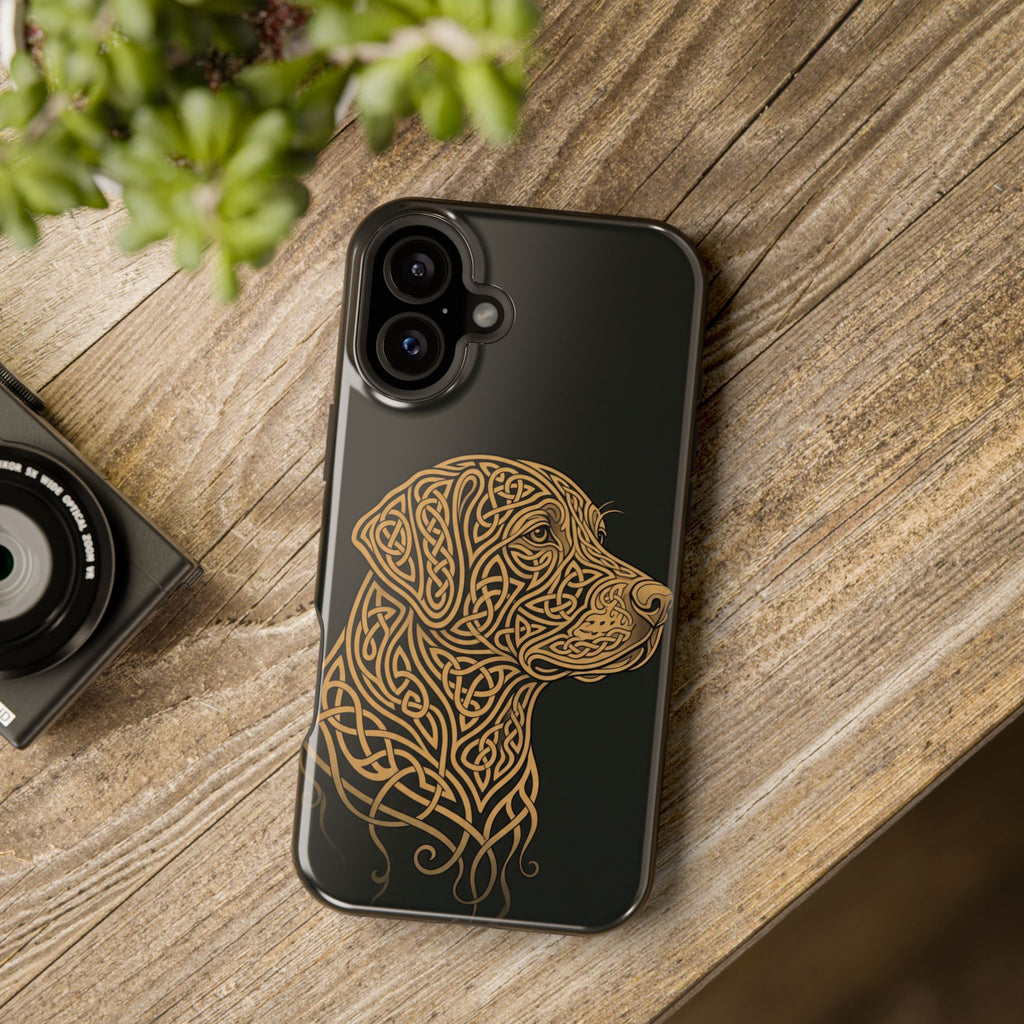 Celtic Knotwork Labrador Phone Case — Tough Magnetic Case with Wireless Charging