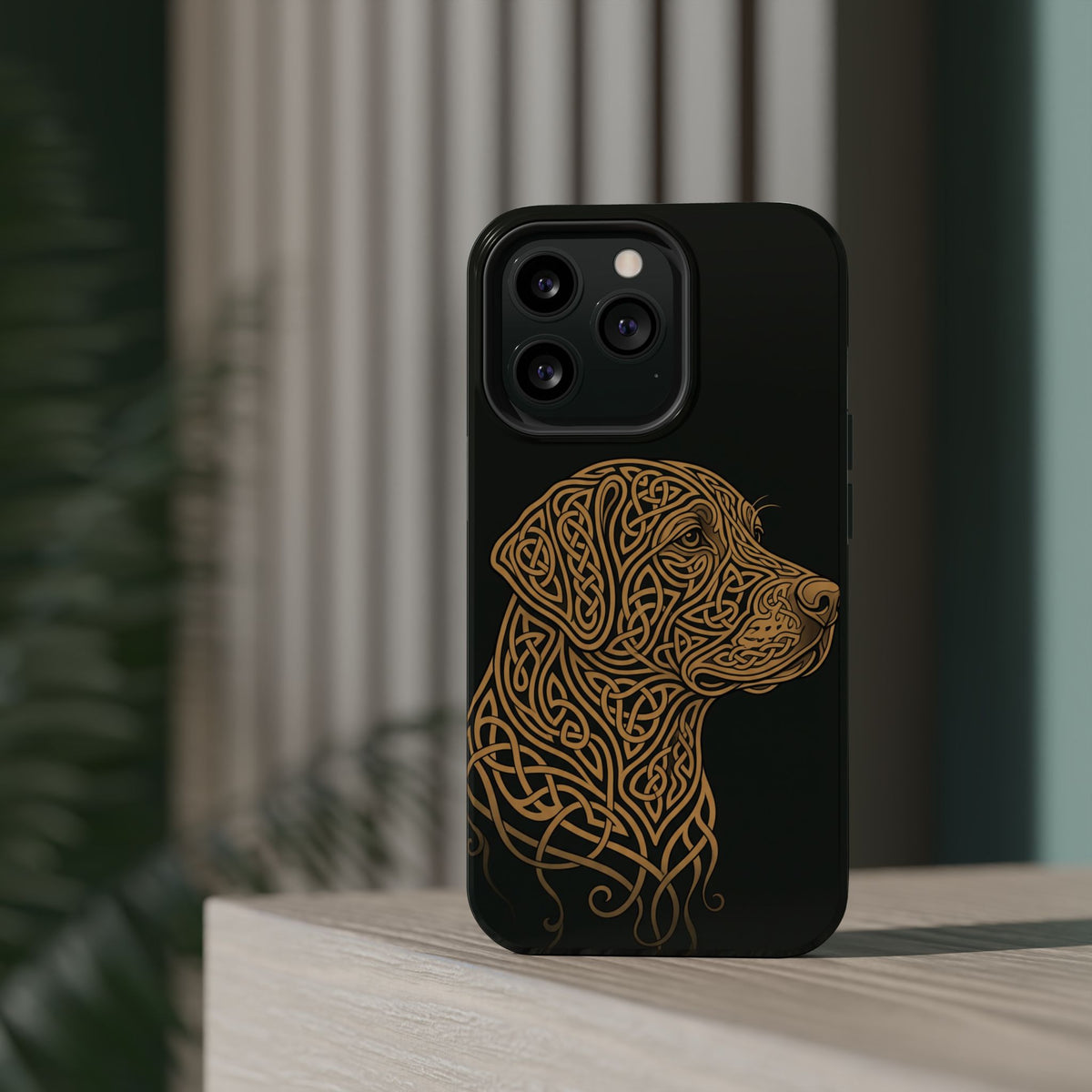 Celtic Knotwork Labrador Phone Case — Tough Magnetic Case with Wireless Charging