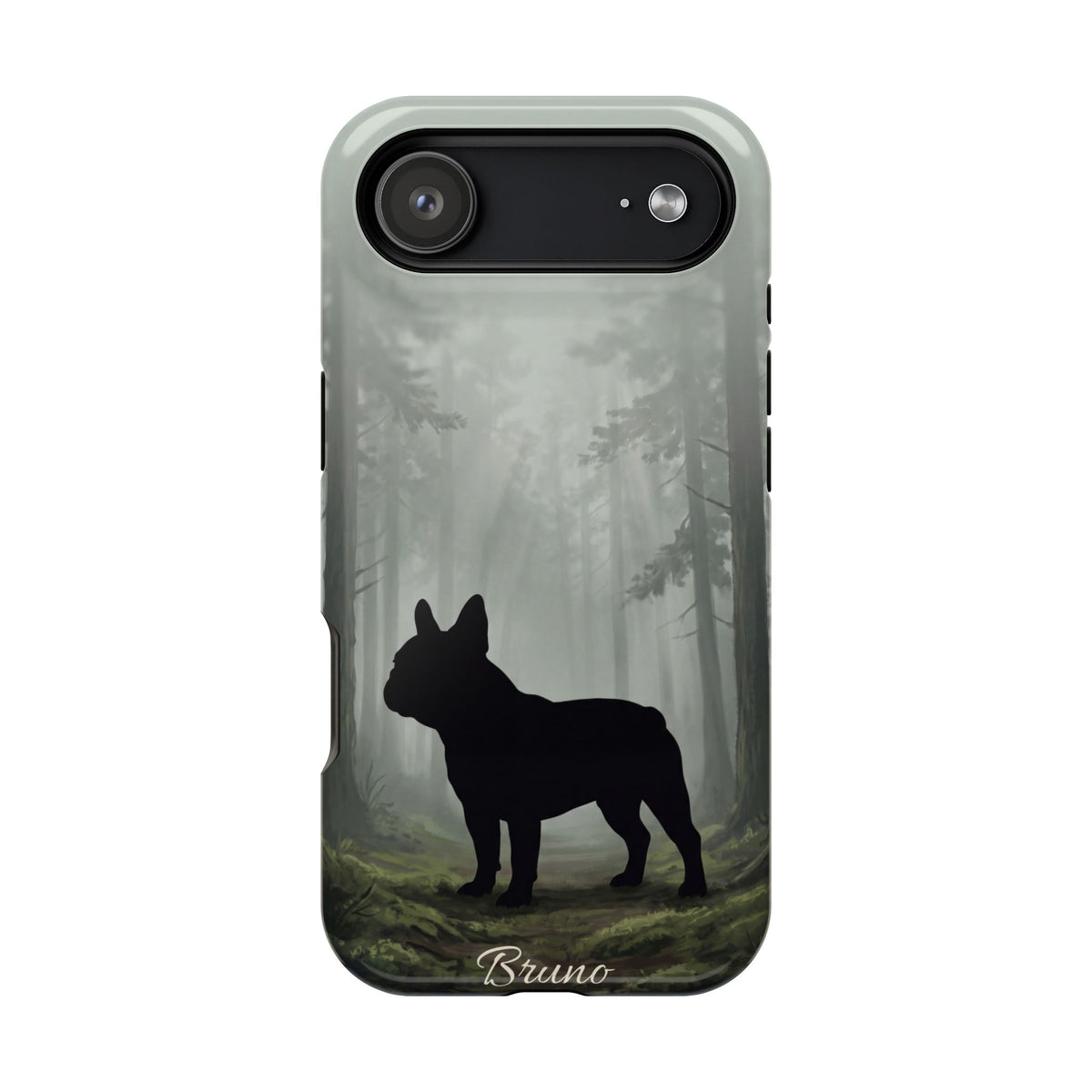 Personalized French Bulldog Misty Forest Phone Case — Wireless Charging Cover