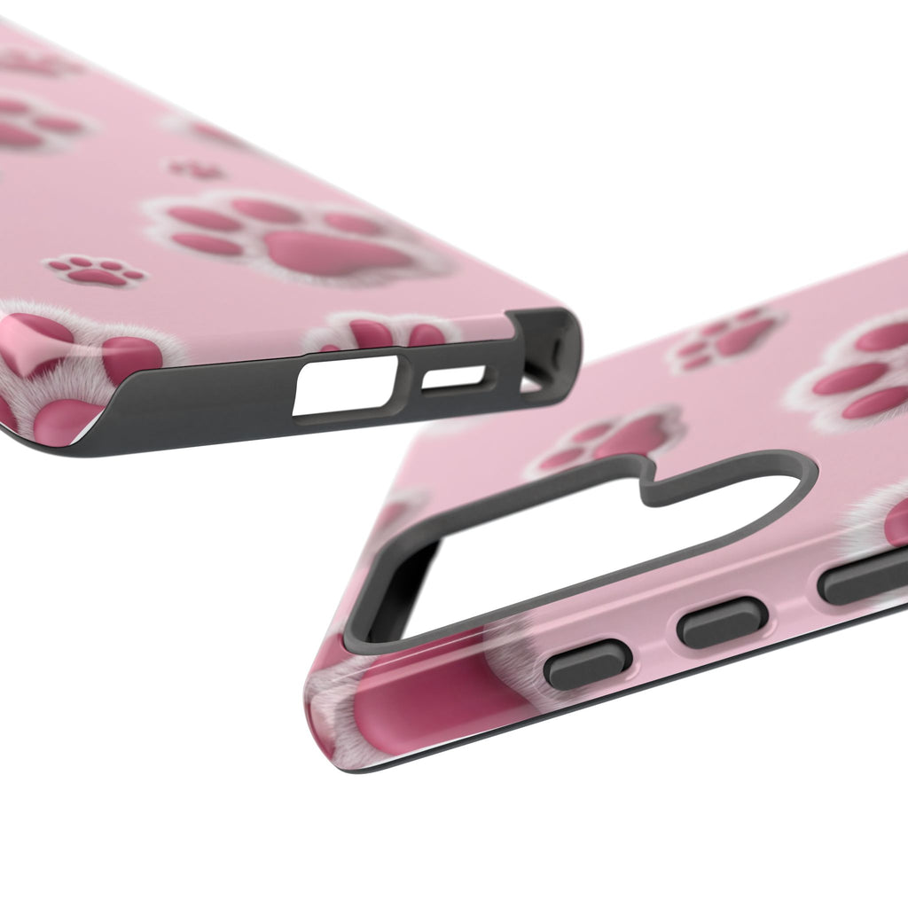 iphone & Samsung - Pink Paws Tough Phone Case — Cute Protective iPhone Cover