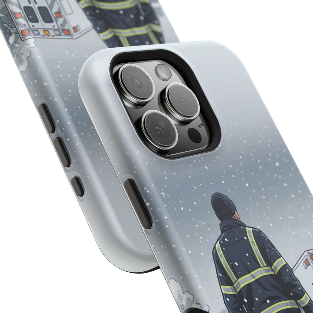 Bold Paramedic/EMT Portrait Phone Case — Magnetic Wireless Charging Cover