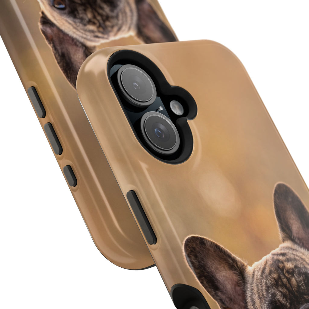 Brindle French Bulldog Phone Case — Impact-Resistant Wireless Charging Cover