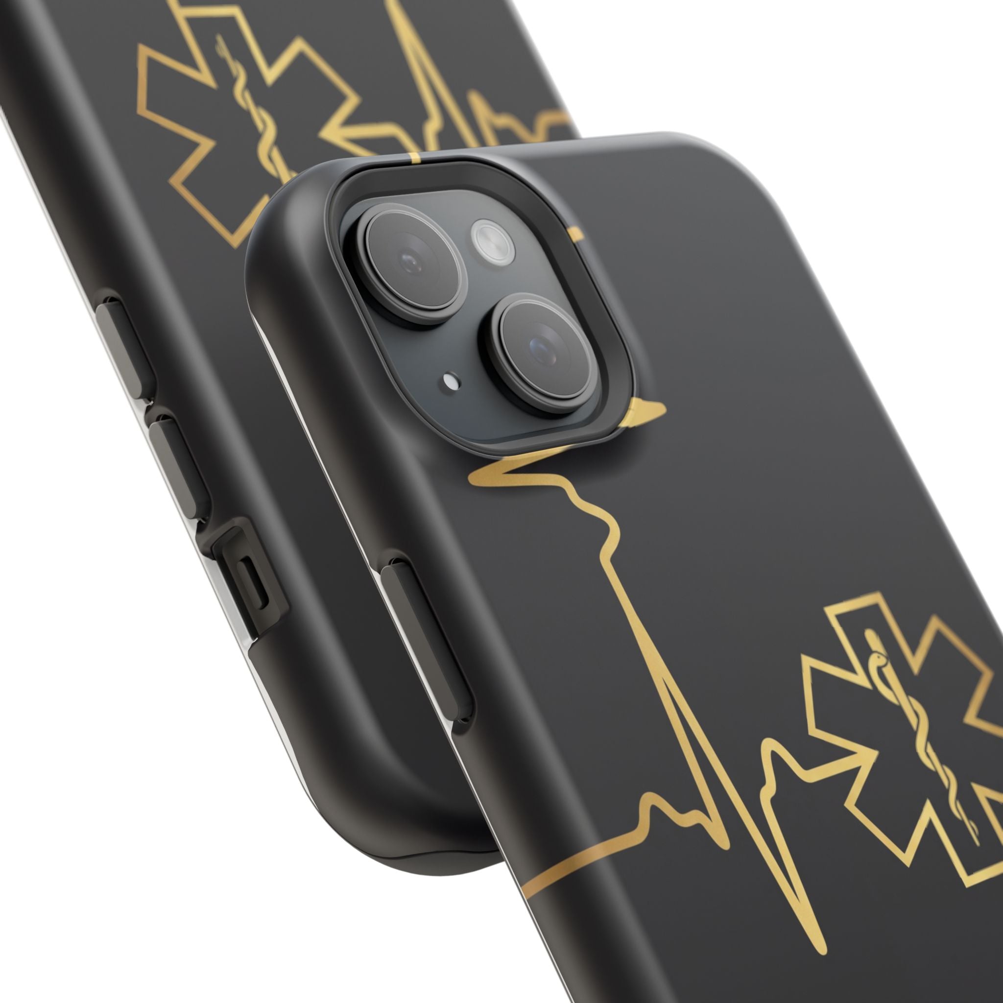 Paramedic/EMT Heartbeat Line Phone Case — Magnetic Wireless Charging Cover