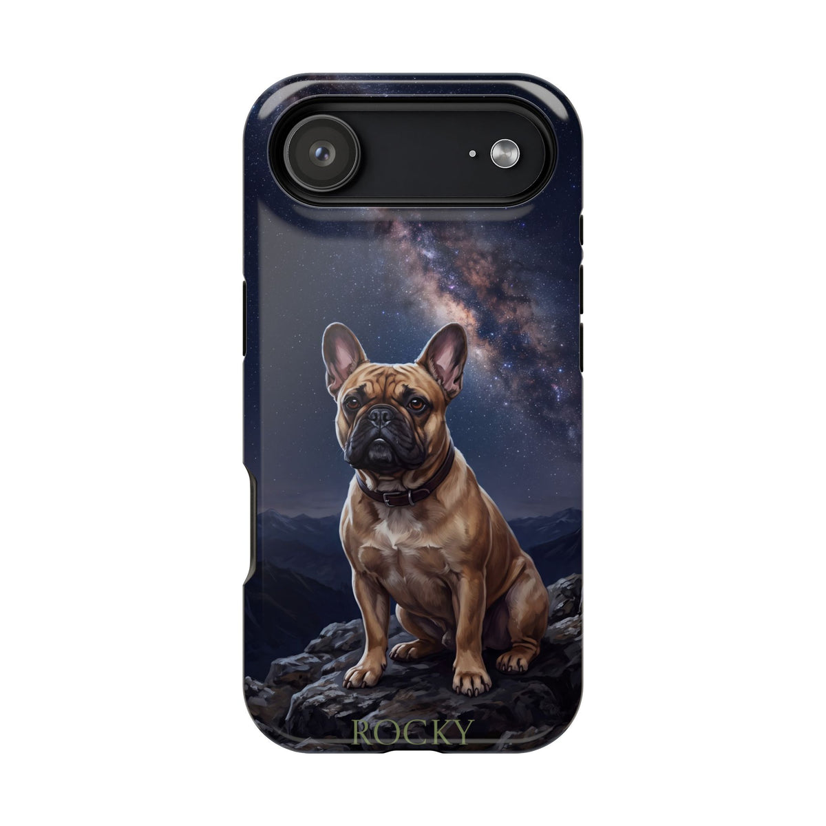 Personalized French Bulldog Starry Night Sky Phone Case — Wireless Charging Cover