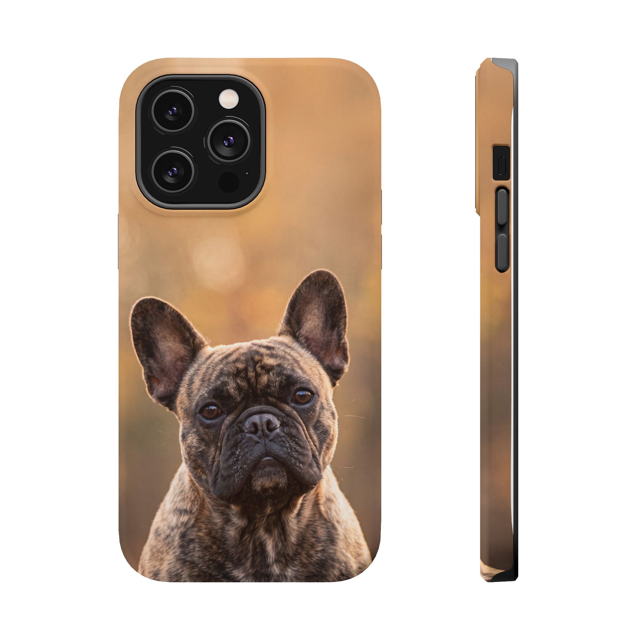 Brindle French Bulldog Phone Case — Impact-Resistant Wireless Charging Cover