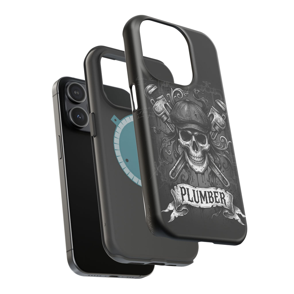 Skull & Wrenches Plumber Phone Case — Wireless Charging Cover